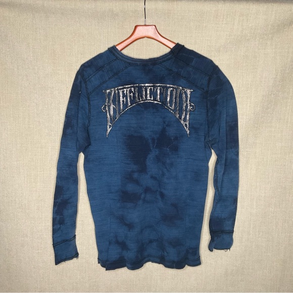 Affliction REVERSIBLE blue/black long sleeve THERMAL  size XXL - Picture 4 of 10
